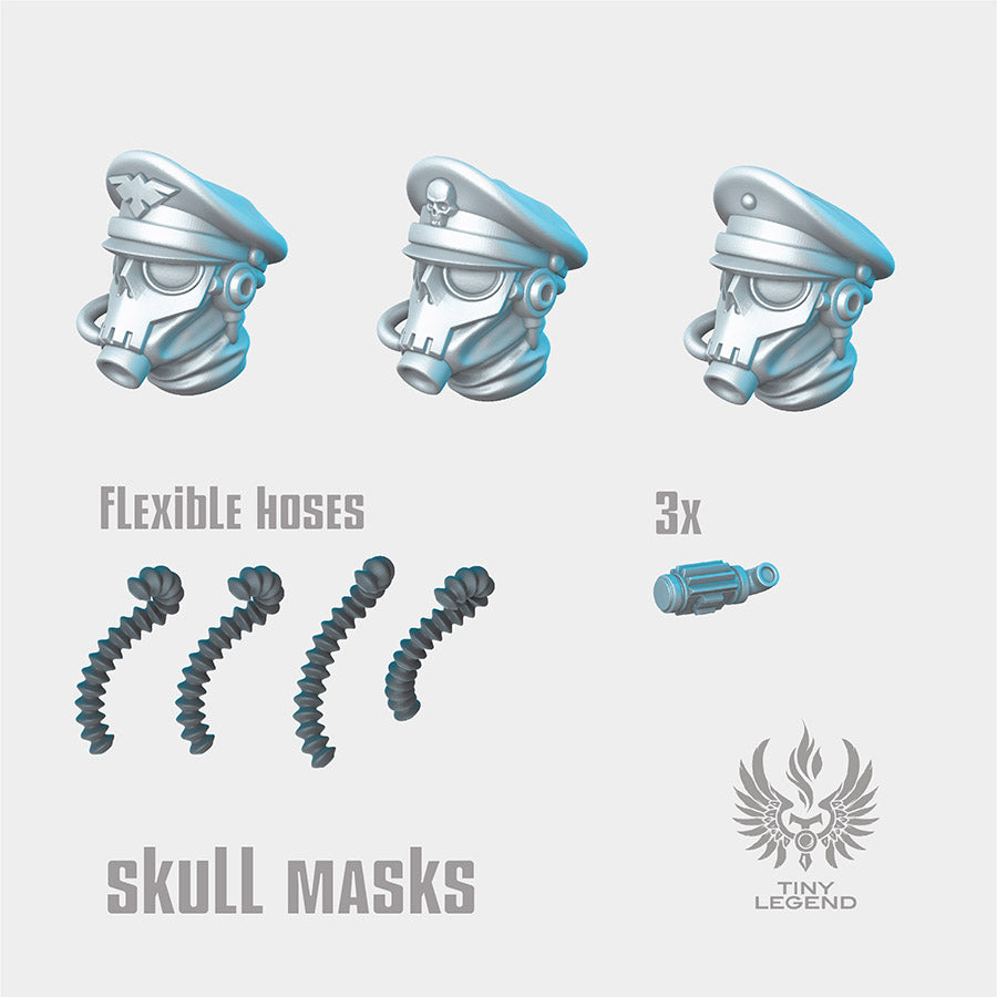 Infantry Peaked Caps - Skull Masks STL