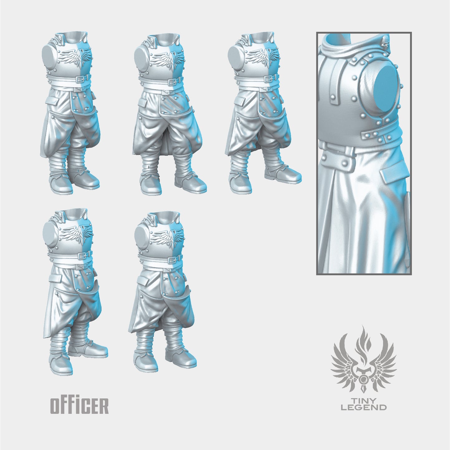 Infantry Officer Bodies STL