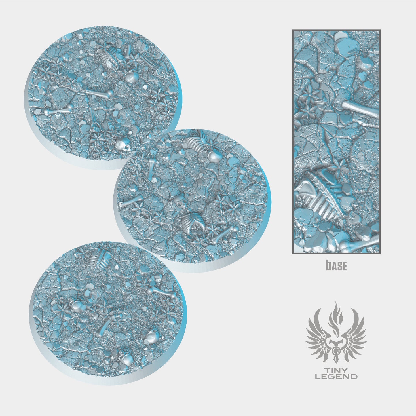 Undead grounds bases 50 mm STL