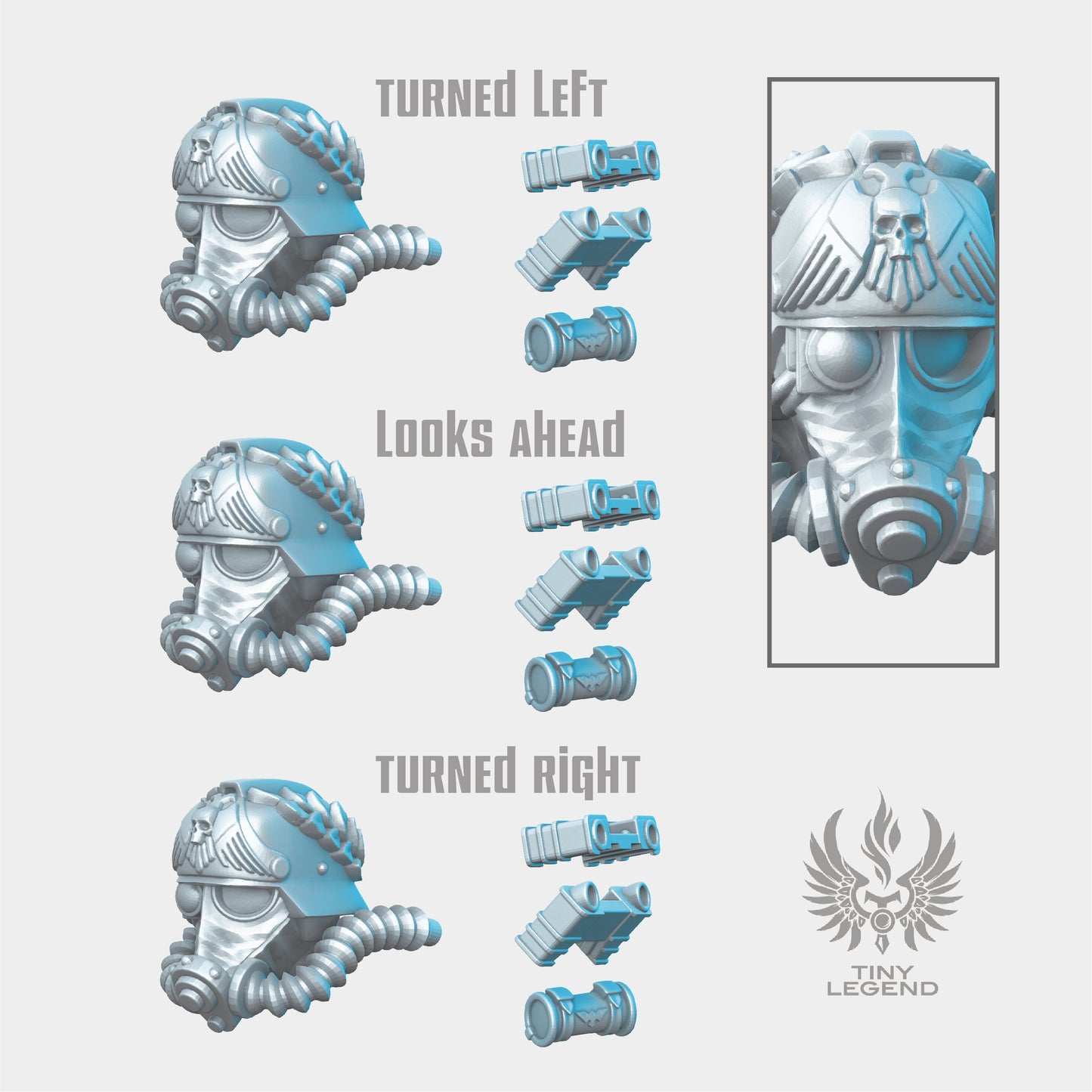 Engineers command gas masks set STL