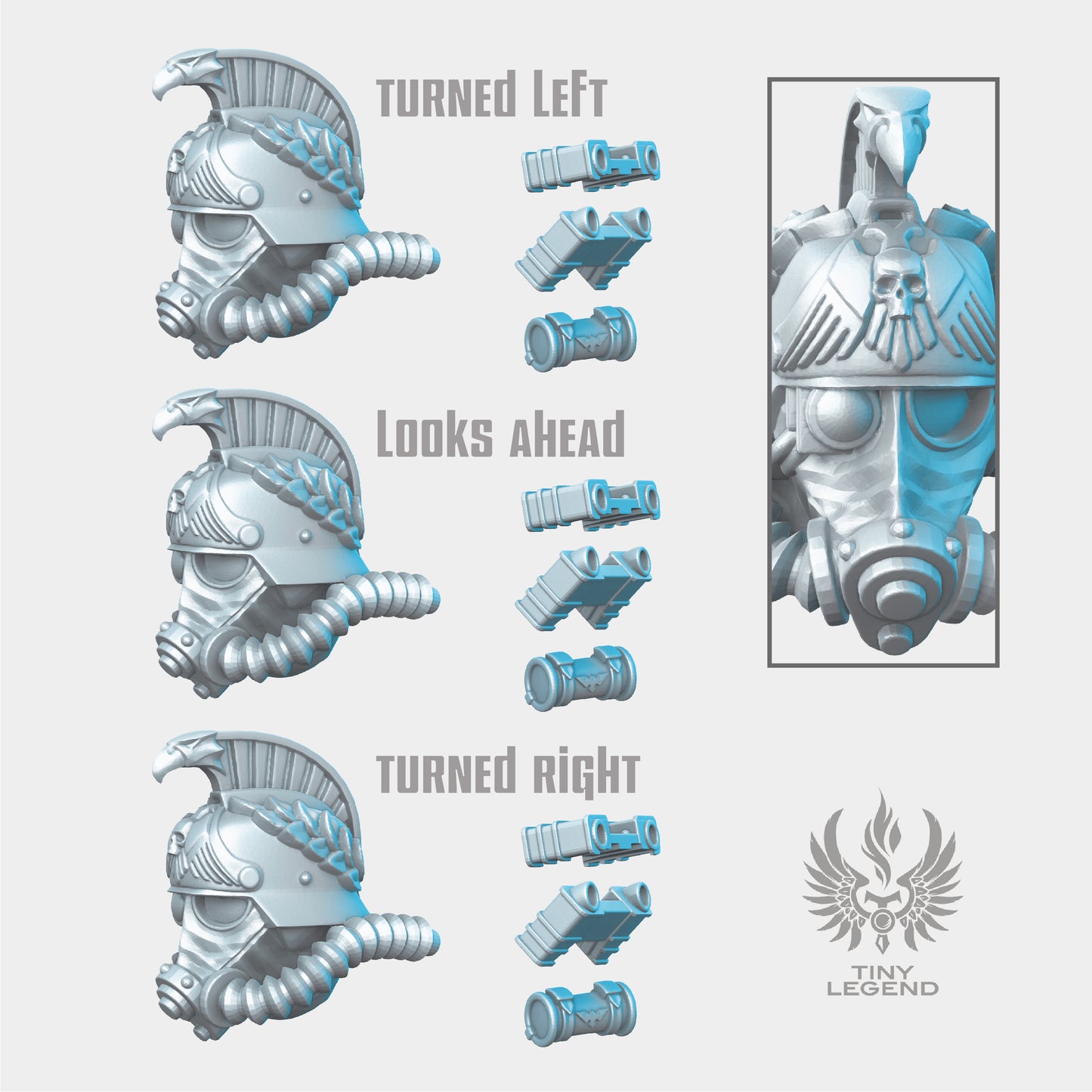Engineers command gas masks set STL