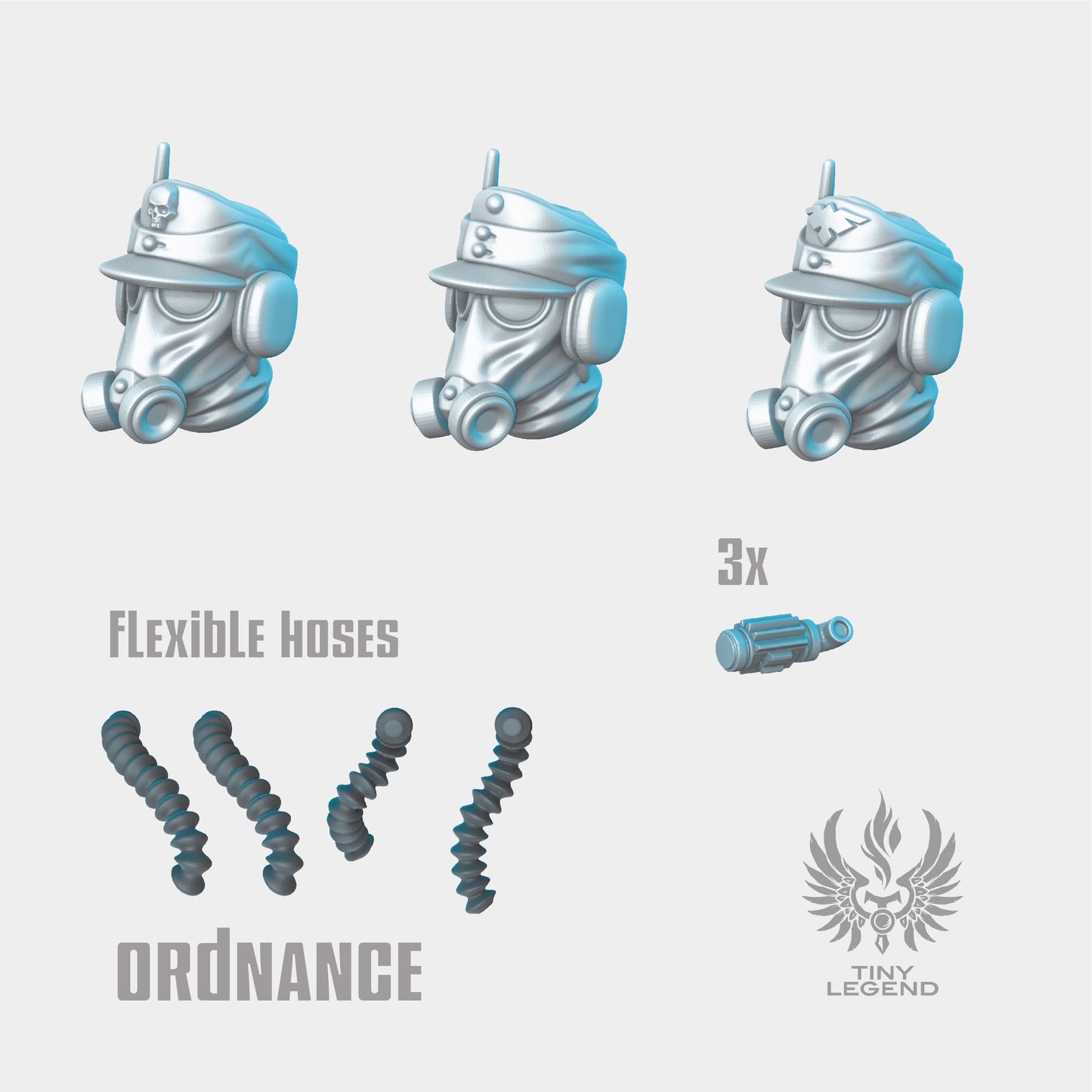 Field Caps - Skull Masks STL