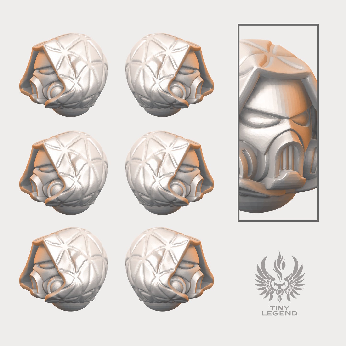 Xenos Hunters Phobos heads set with helmets