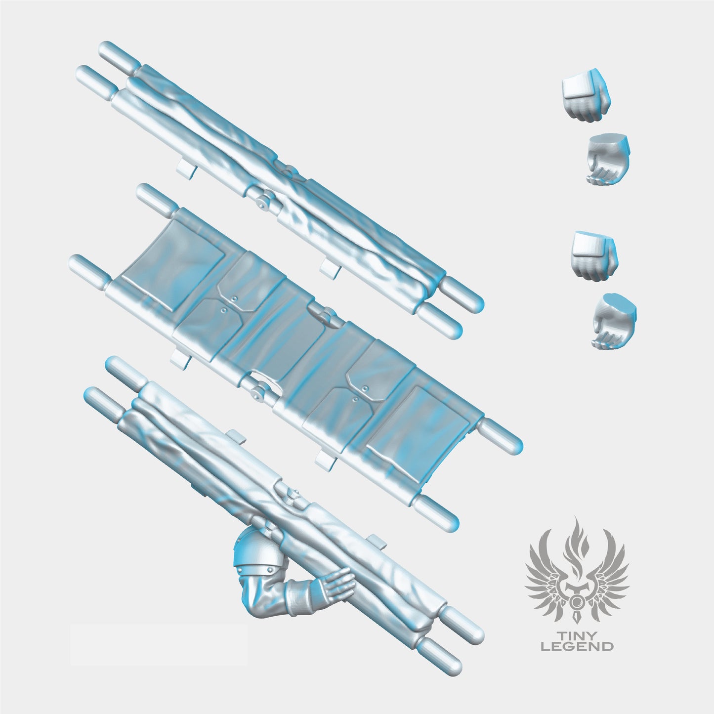 Trench Infantry Stretchers set STL