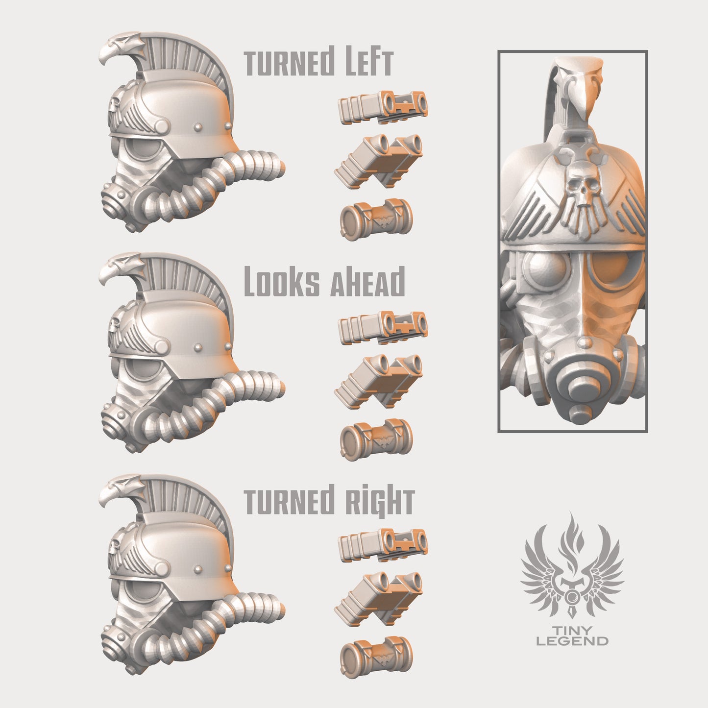 Engineers command gas masks set