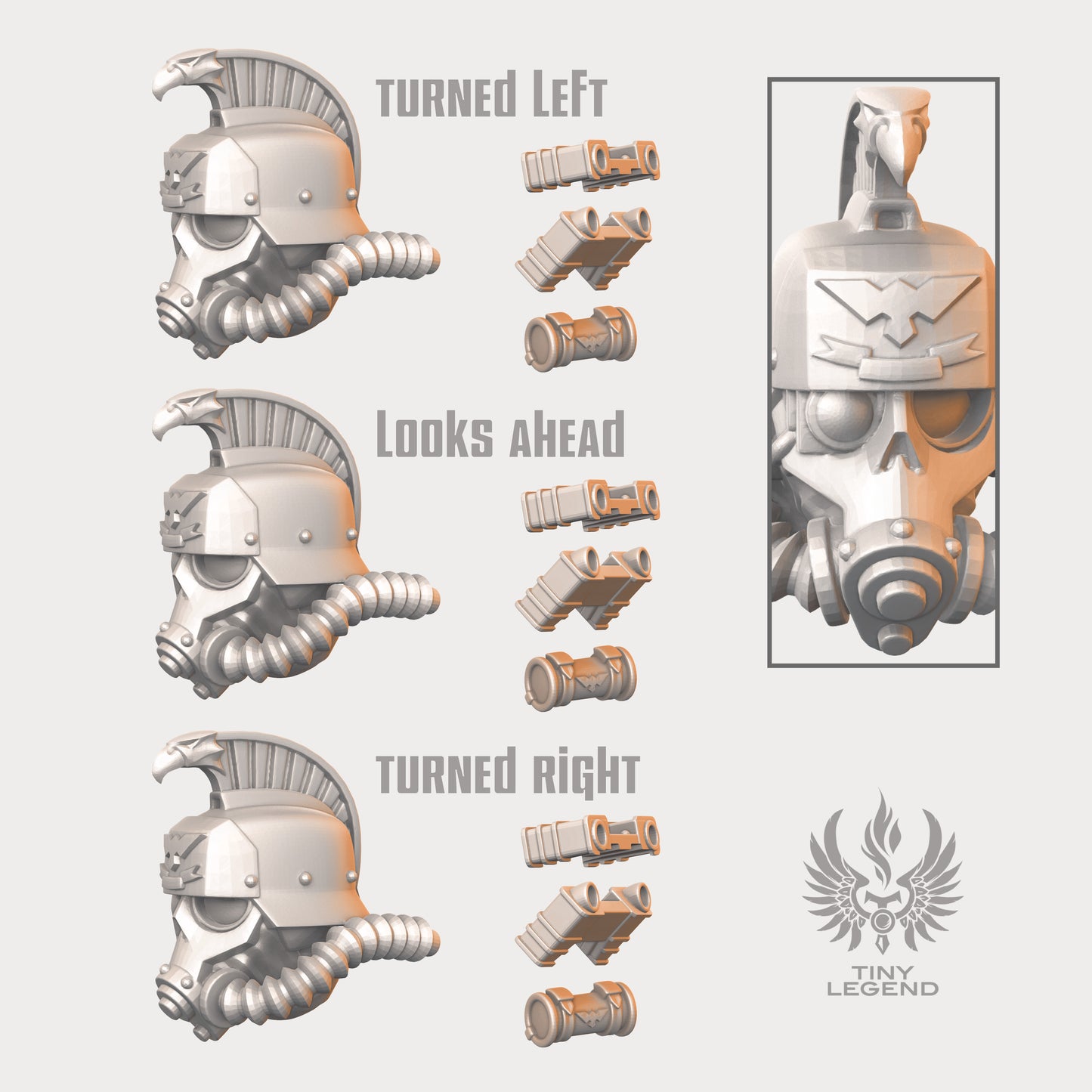 Engineers command skull masks set