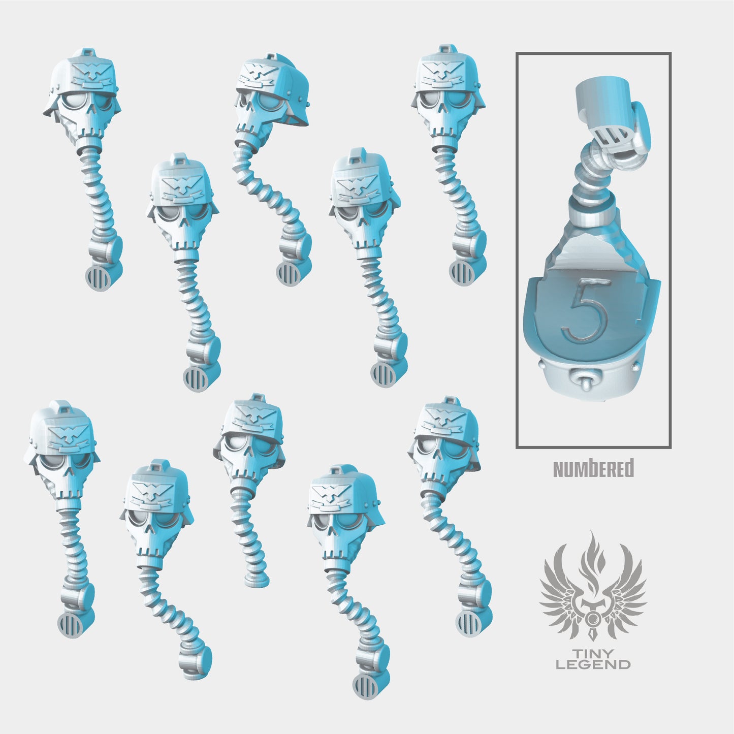 Classic skull gas masks STL