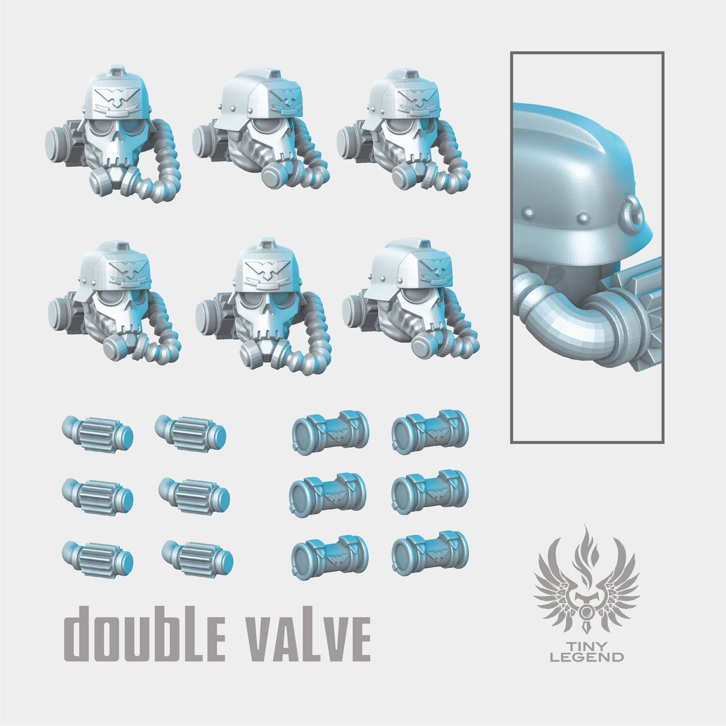 Storm infantry skull masks STL