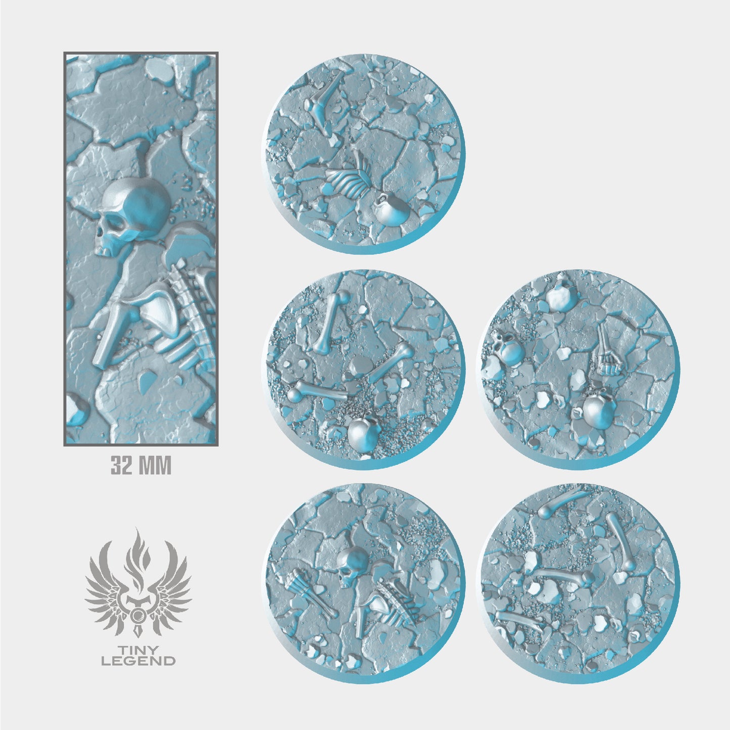 Undead grounds bases 32 mm STL