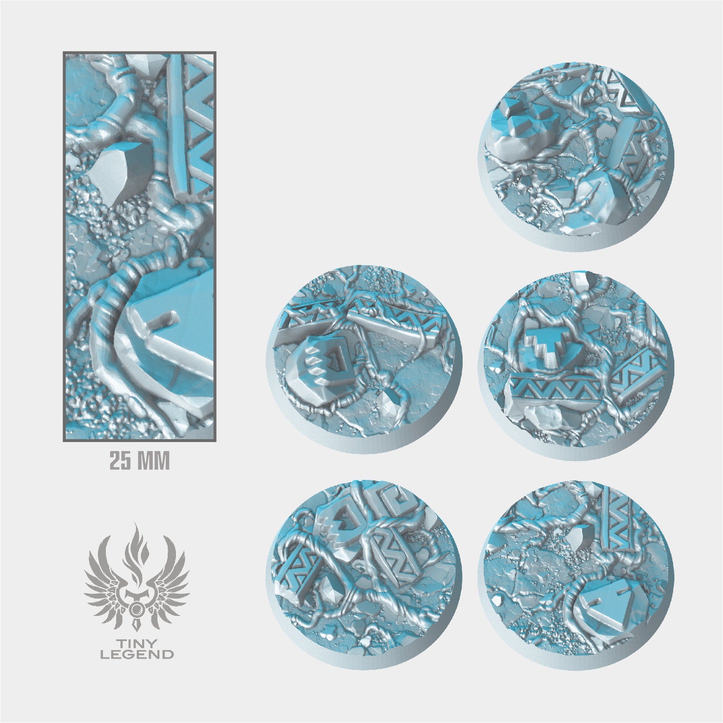 Ancient grounds bases 25 mm STL