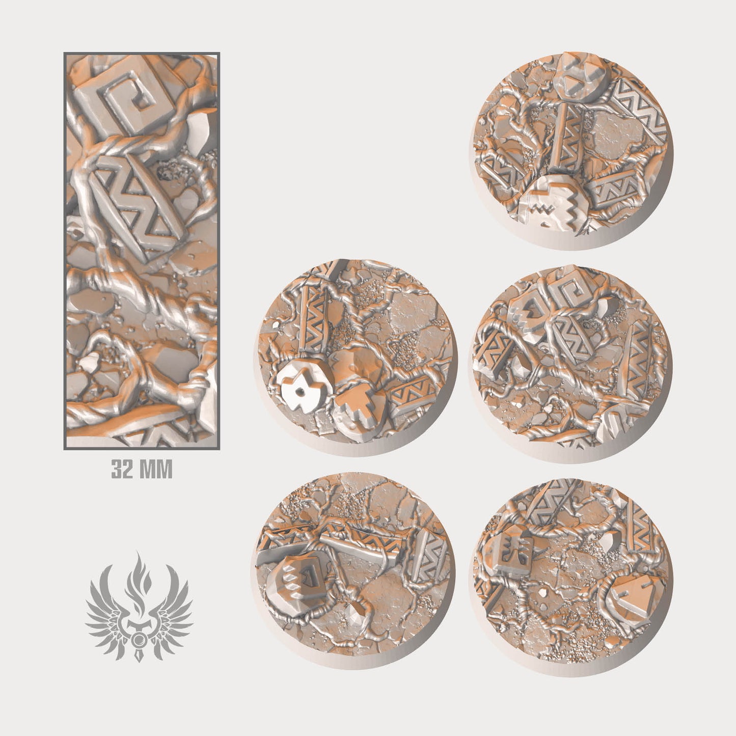 Ancient grounds bases 32 mm, set 2