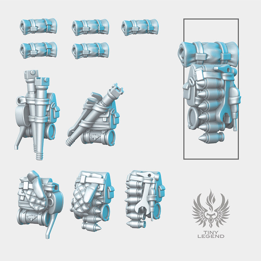 Infantry Burstgun Satchels STL