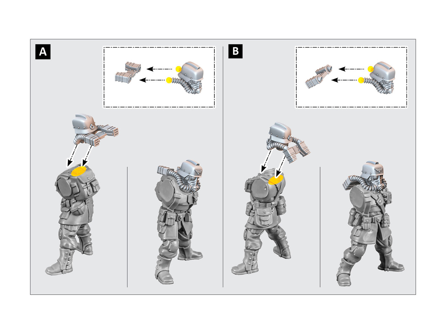 Trench engineers gas masks set