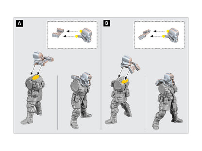 Trench engineers gas masks set