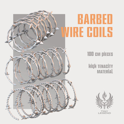Barbed wire coils