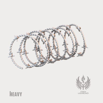 Barbed wire coils