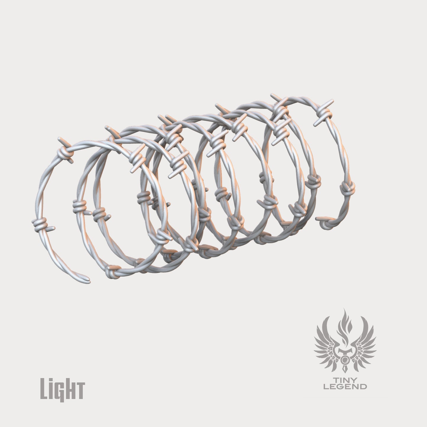 Barbed wire coils