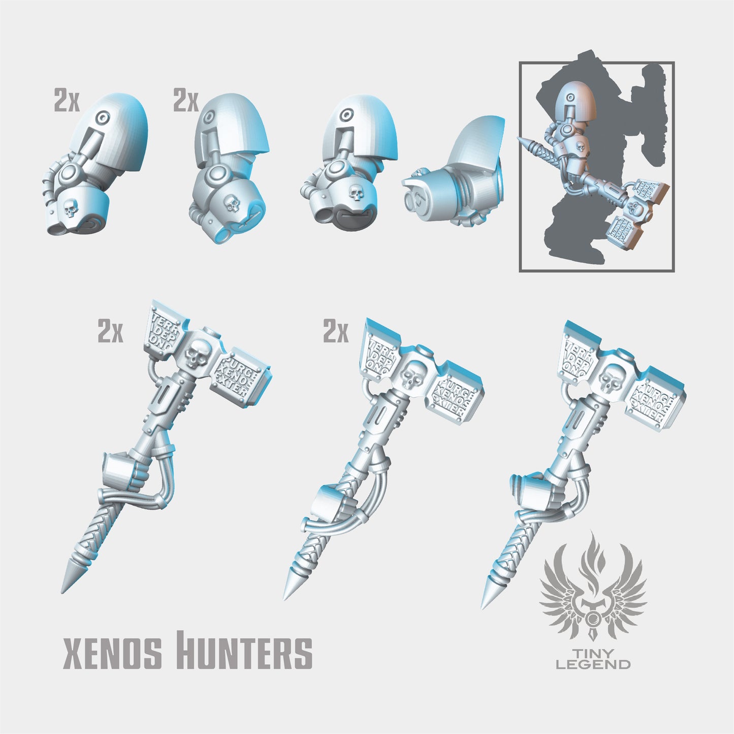 Deep Strike Xenos Hunters Thunder hammers STL