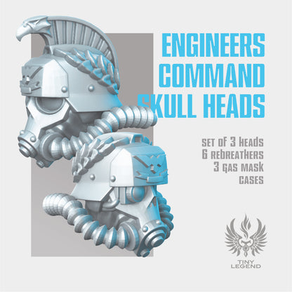 Engineers command skull masks set STL