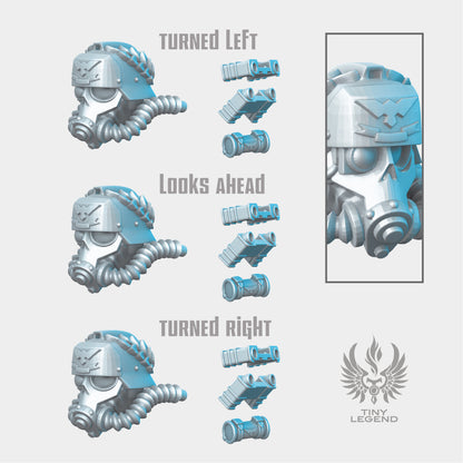 Engineers command skull masks set STL