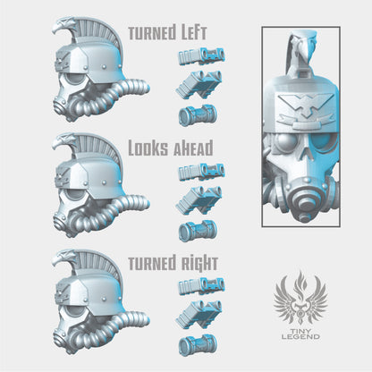 Engineers command skull masks set STL