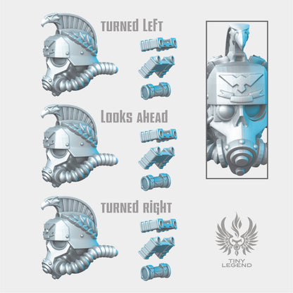 Engineers command skull masks set STL