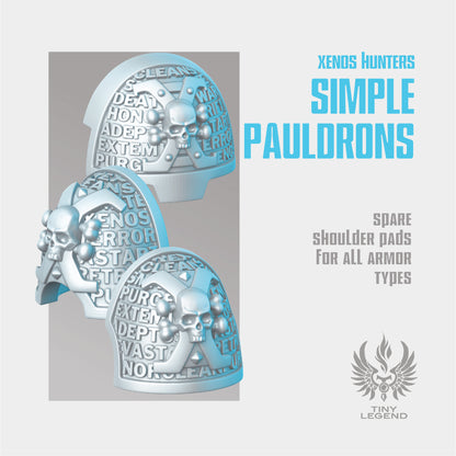 Xenos Hunters Simple Pauldrons STL