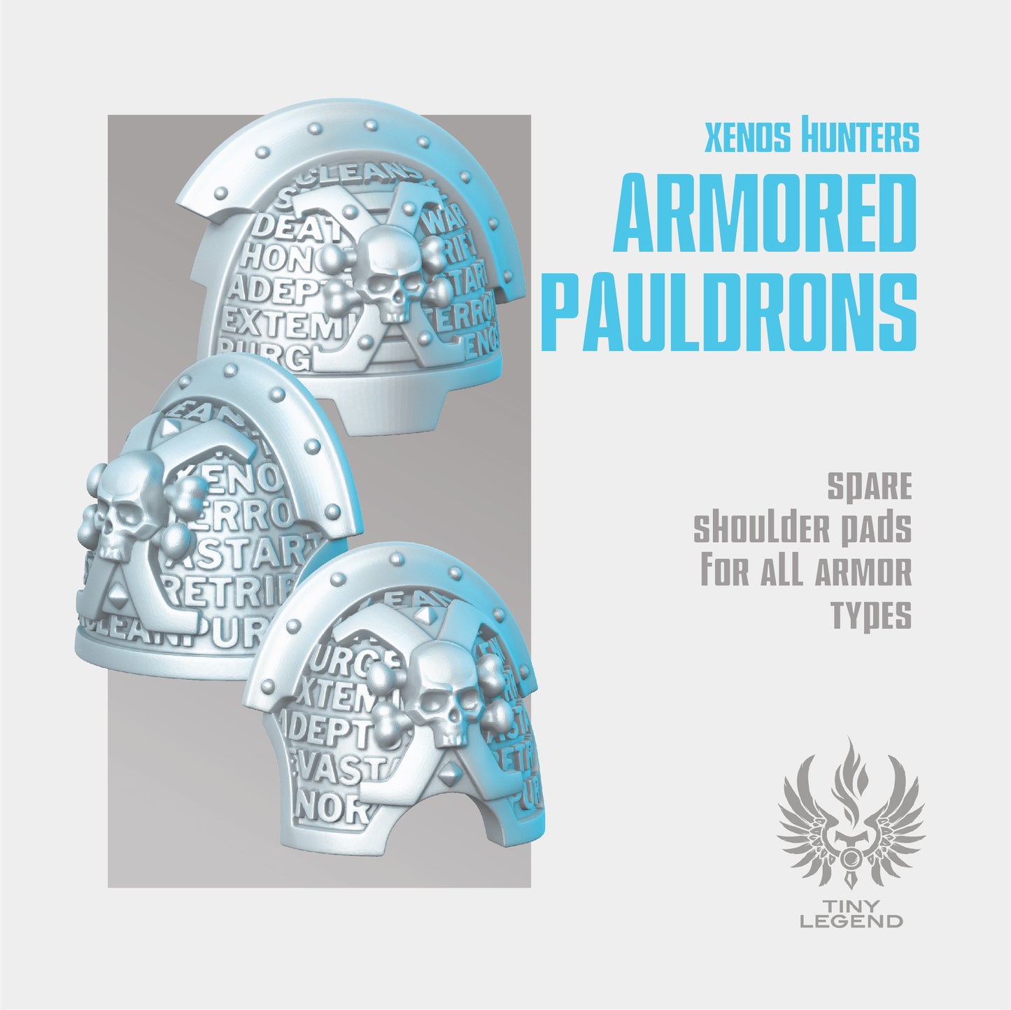 Xenos Hunters Armored Pauldrons STL