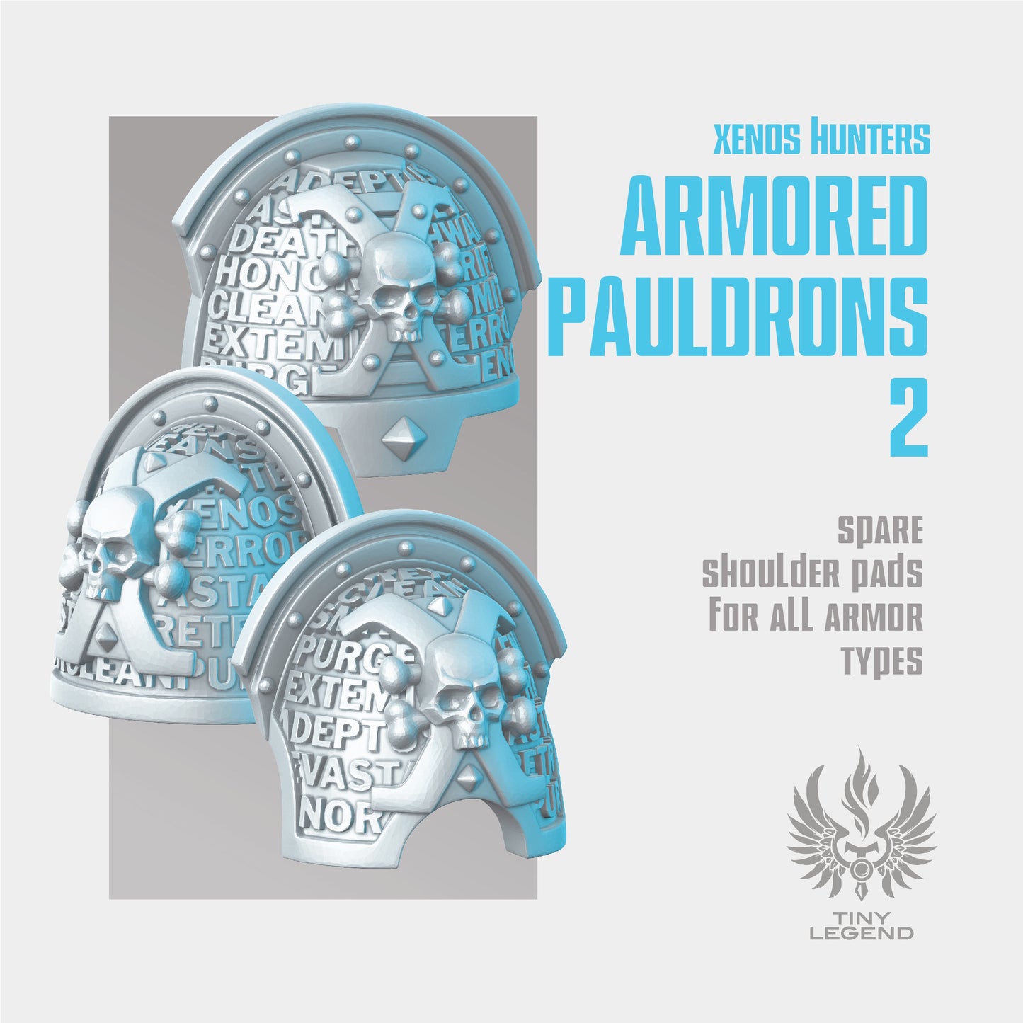 Xenos Hunters Armored Pauldrons 2 STL