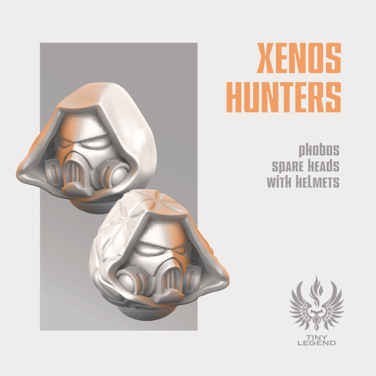 Xenos Hunters Phobos heads set with helmets