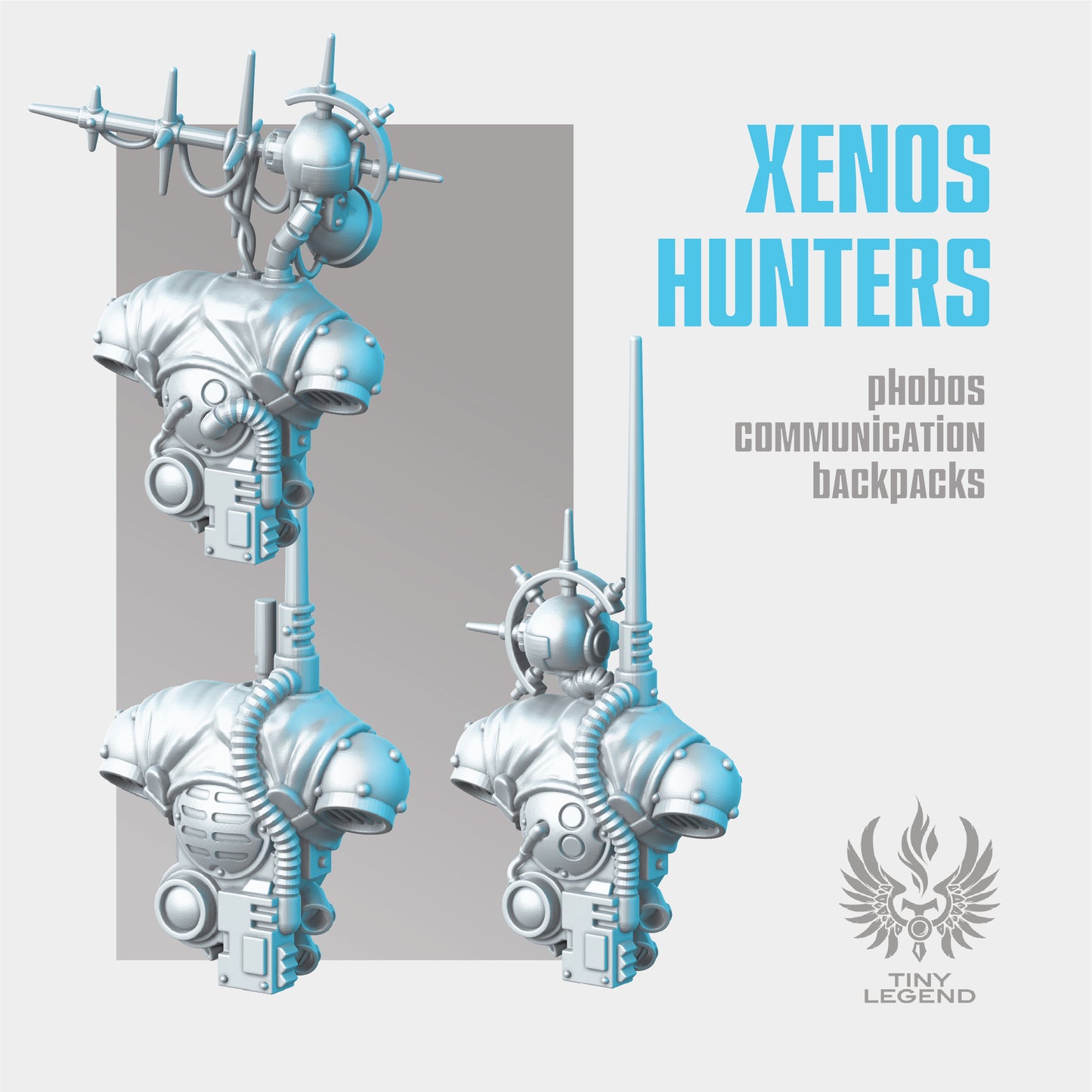 Xenos Hunters Phobos Communication Backpacks STL