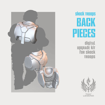 Shock Troops Back Pieces STL