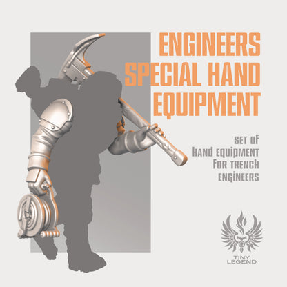 Trench engineers hand equipment