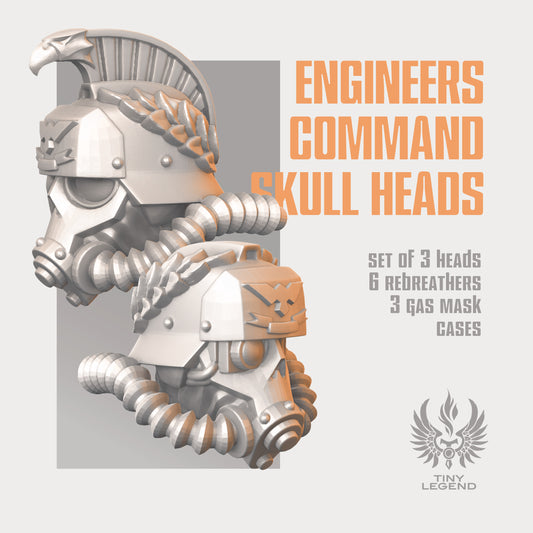 Engineers command skull masks set