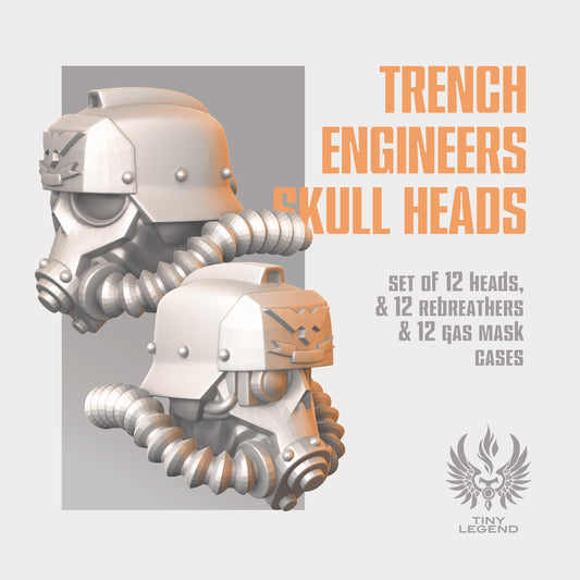 Trench engineers skull masks set