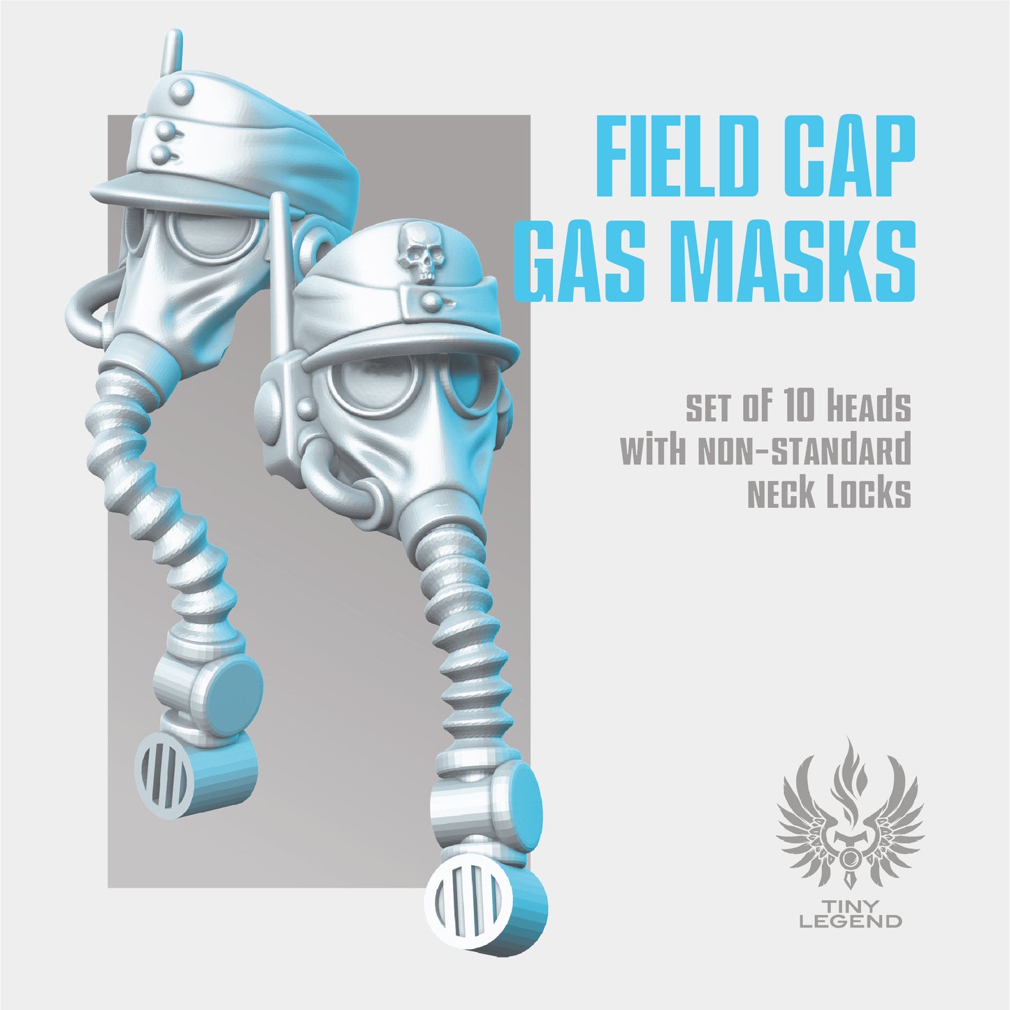 Classic Field cap gas masks set STL