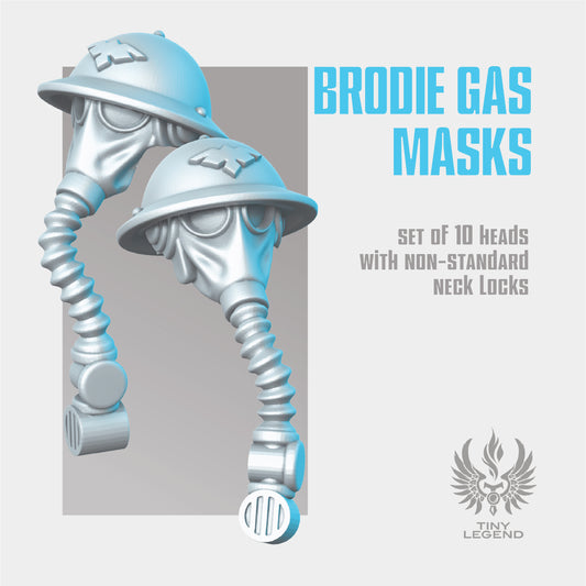 Classic Brodie gas masks set STL