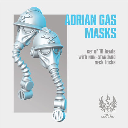 Classic Adrian gas masks set STL