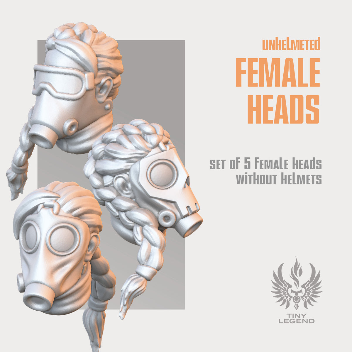 Infantry Unhelmeted Female Heads