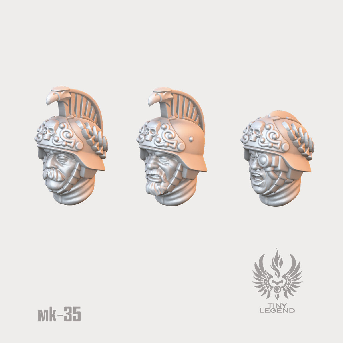 Infantry Command Heads - Open Faces