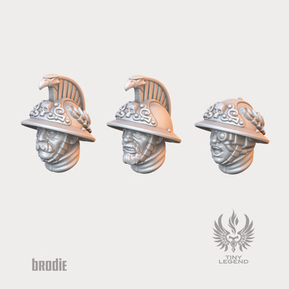 Infantry Command Heads - Open Faces