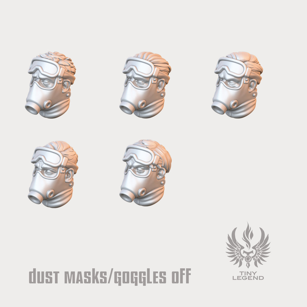 Infantry Unhelmeted Male Heads