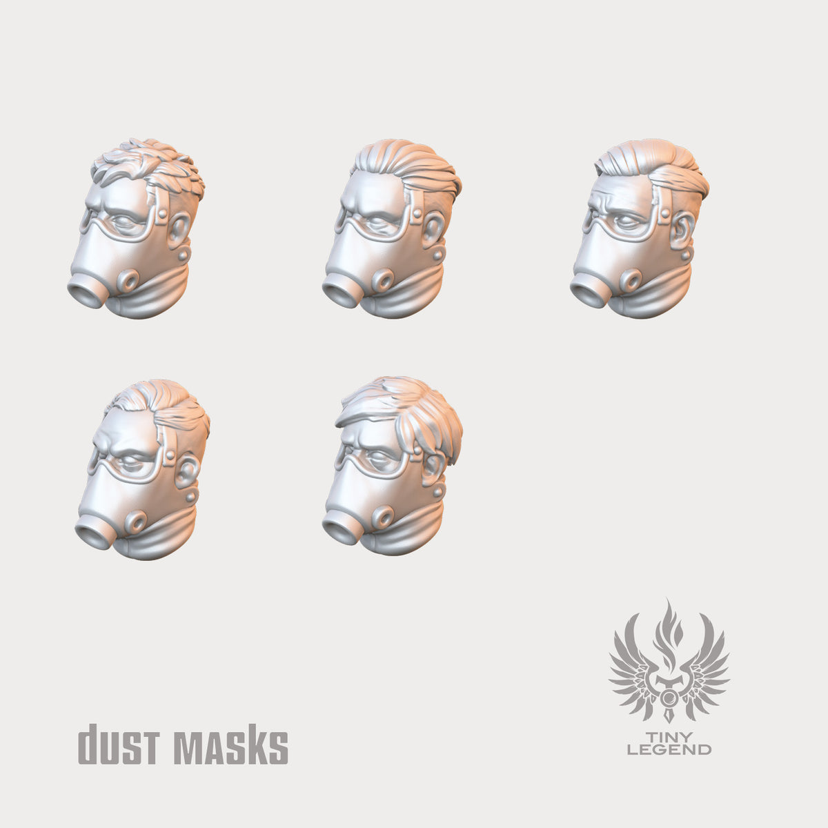 Infantry Unhelmeted Male Heads