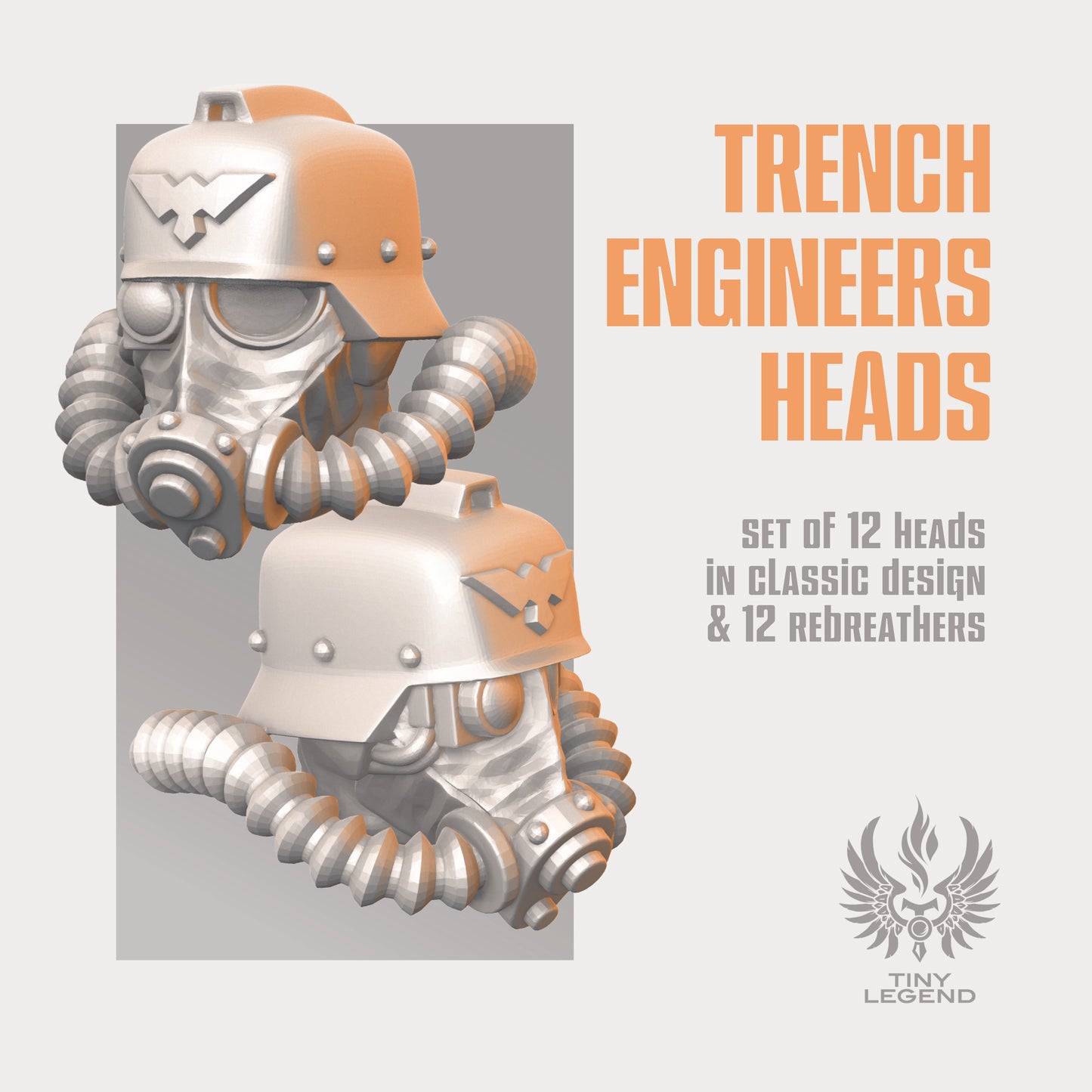 Trench engineers gas masks set