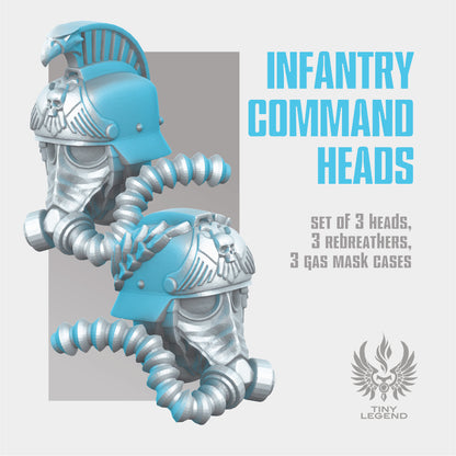 Infantry command gas masks STL