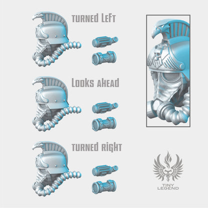 Infantry command gas masks STL