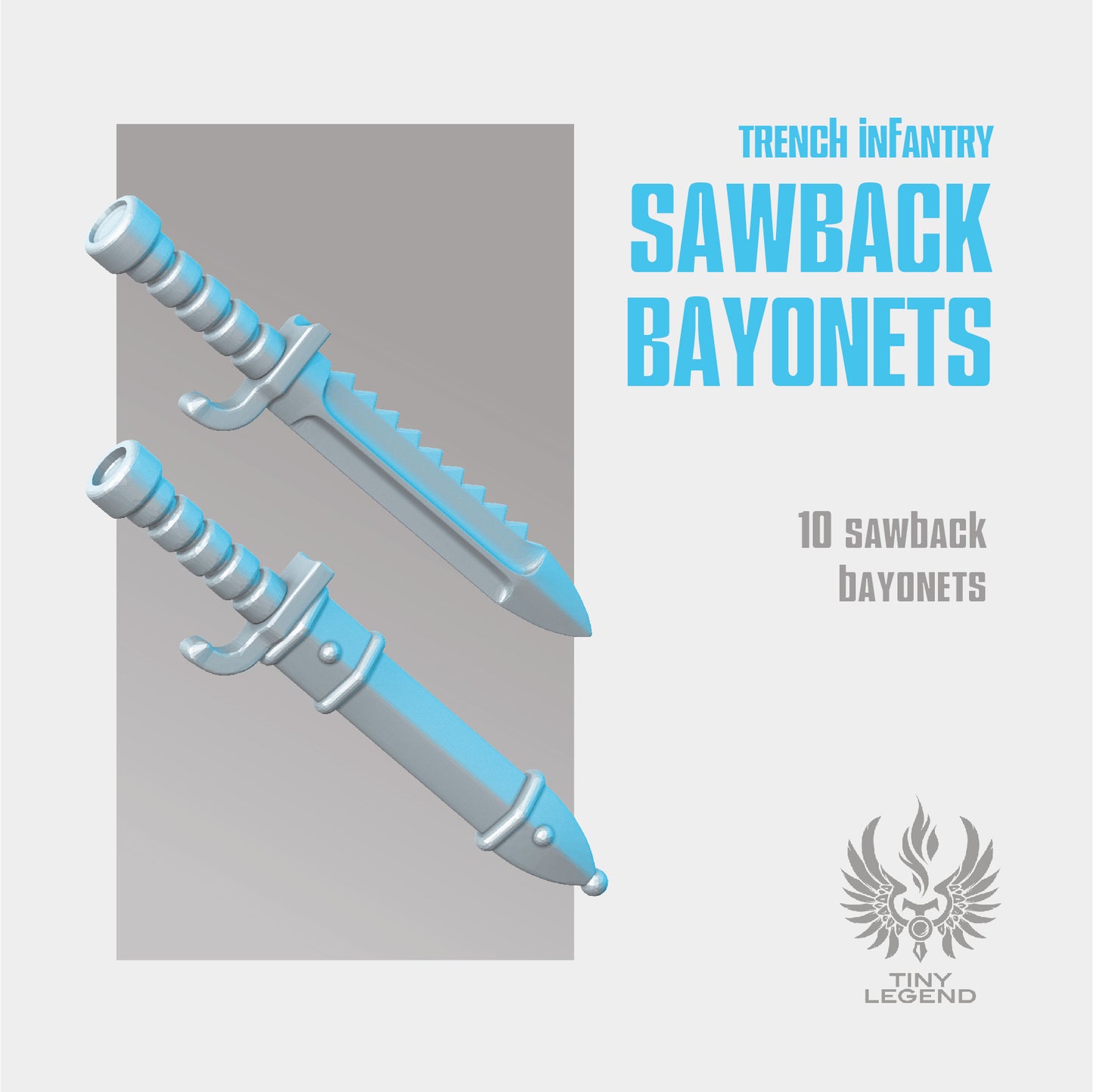 Sawback bayonets STL