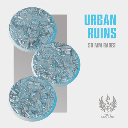 Urban ruins bases 50 mm STL