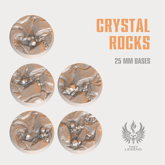 Crystal rocks bases 25 mm