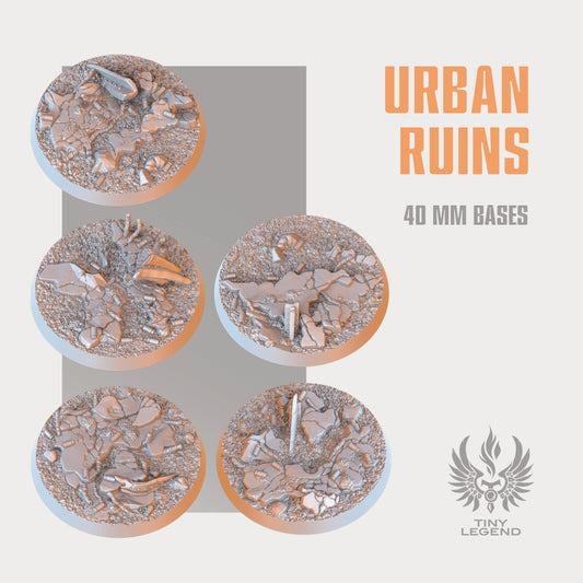 Urban ruins bases 40 mm